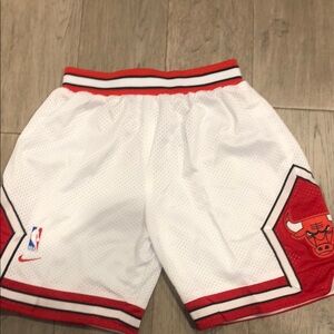 White and Red Basketball Shorts